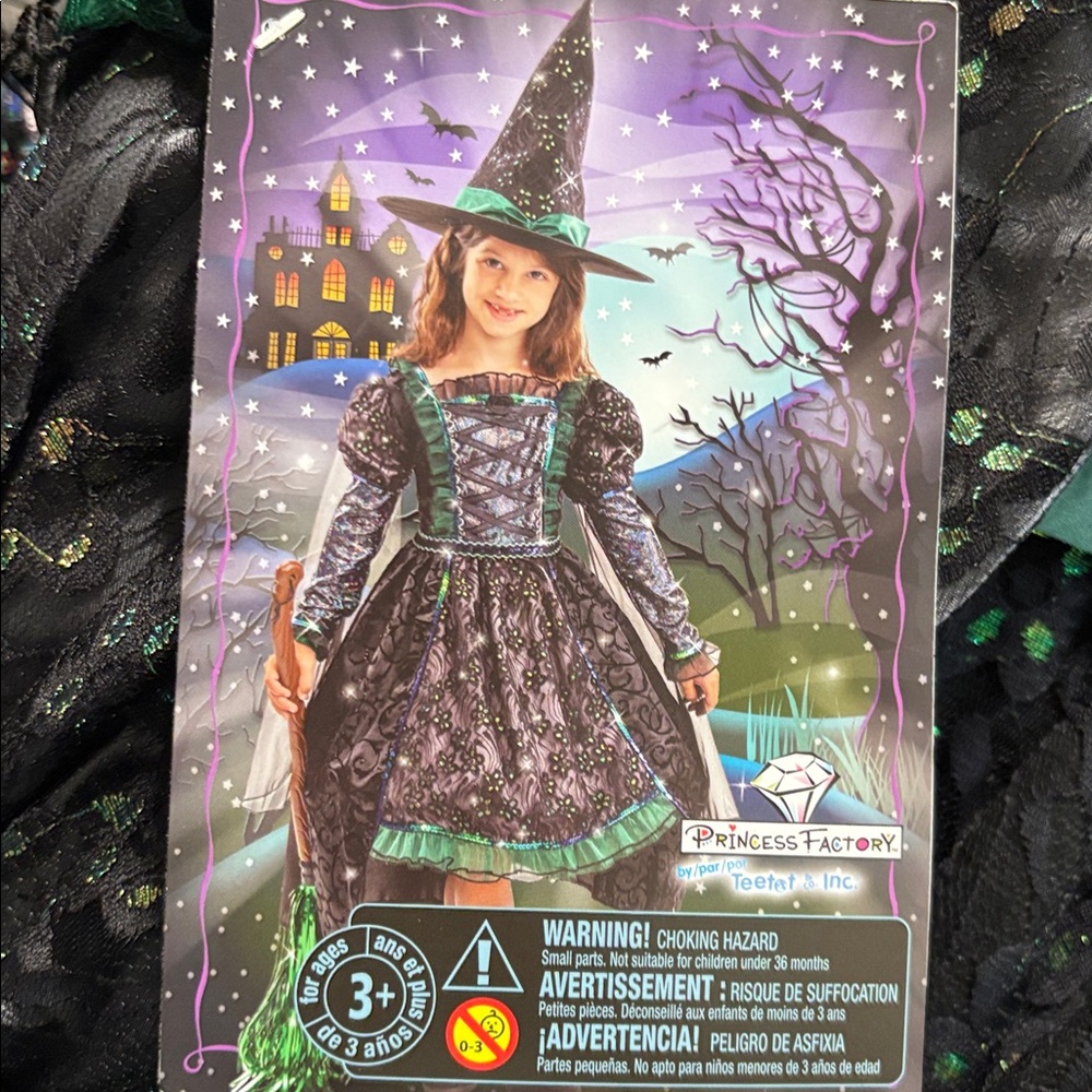 Kid's Teetot & Co Cute Green Witch Costume - Multiple Sizes!